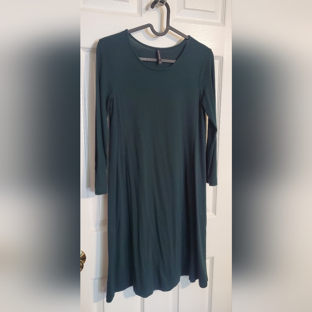 Stradivarius Green Knee Length Dress Size Small
